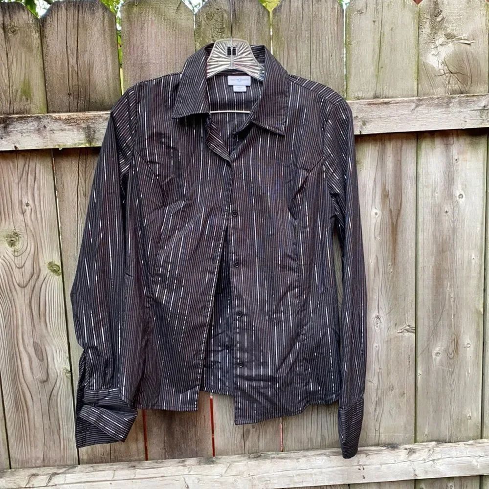 Jaclyn Smith Stripped Button Down Shirt sz. S